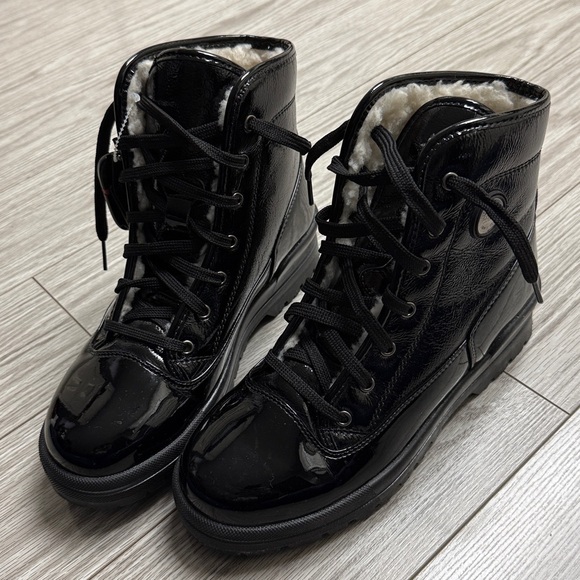 WOMEN'S OLANG SPOKE BLACK PATENT WINTER BOOT - Picture 4 of 11